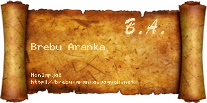 Brebu Aranka névjegykártya